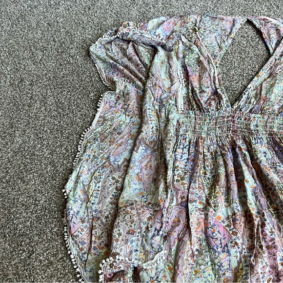 Victoria’s Secret Boho Paisley Pink/Green Swim Cover Up, Size Medium - Picture 9 of 11